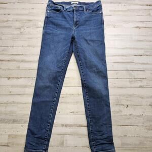 Madewell 10” High Rise Medium-Dark Wash Women’s Skinny Jeans Size 32T 32x30